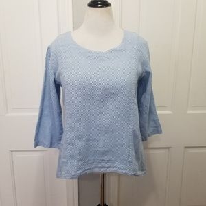 Cut Loose Blue Patterned Women's Top
